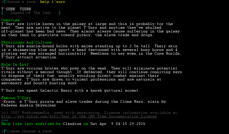 A screenshot of 'HELP TSURR'.